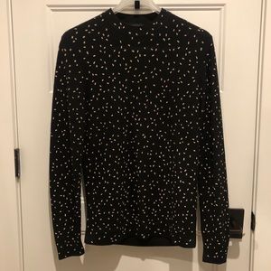 COS Speckled Polka Dot Mock-neck Jumper Sweater